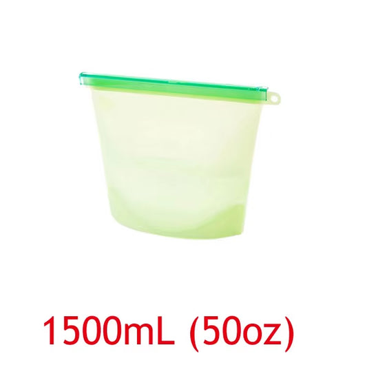 1 Piece Reusable Silicone Food Storage Bags BPA Free Food Preservation Bags Seal Freeze Fridge Food Storage Savers Bags YY039