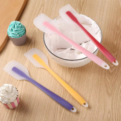 Translucent Integrated Silicone Scraper Mixing Cream Spatula Cake Butter Scraper Kitchen Baking Tool