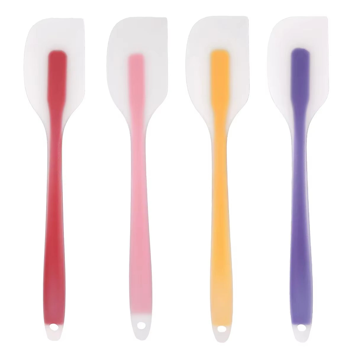 Translucent Integrated Silicone Scraper Mixing Cream Spatula Cake Butter Scraper Kitchen Baking Tool