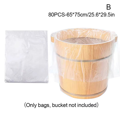 80Pcs Disposable Foot Tub Liners Bath Basin Bags for Feet Pedicure Spa Skin Care Foot Detox SPA Heat Preservation Cover Sanitary