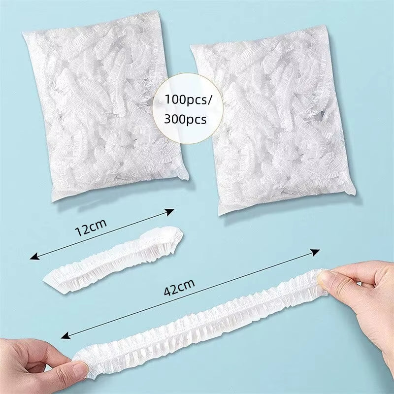 100/300Pcs Food Storage Covers Home Foods Freshing Seal Elastic Plastic Wrap Refrigerator Fresh Keeping Saver Bag Kitchen Tools