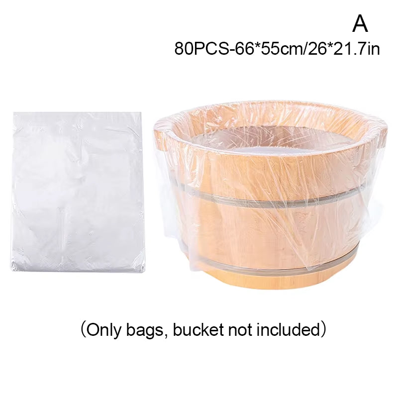 80Pcs Disposable Foot Tub Liners Bath Basin Bags for Feet Pedicure Spa Skin Care Foot Detox SPA Heat Preservation Cover Sanitary