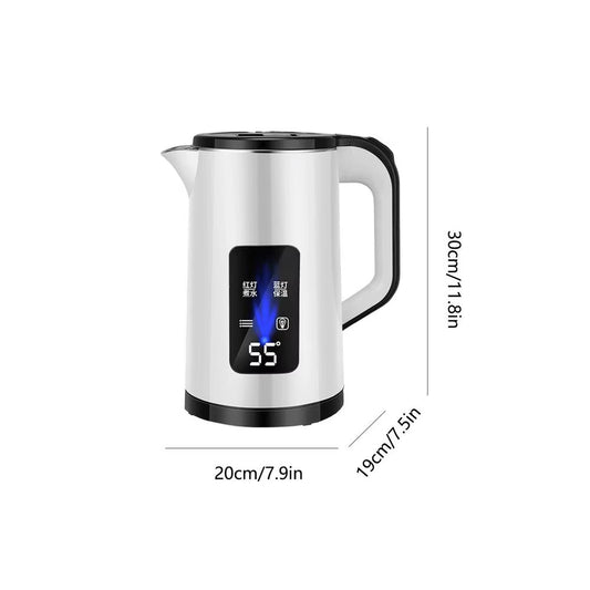 Electric Kettle Stainless Steel Teapot Boiler Fast Boiling Stainless Steel Instant Water Boiler Heater for Family Gatherings