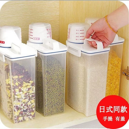 Kitchen Storage Box Food Storage Containers Plastic Grain Storage Tank Sealed Moisture Proof with Lid Container Kitchen Items